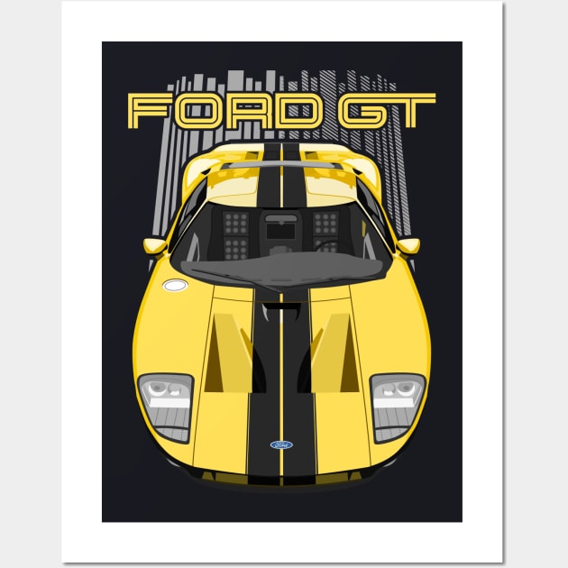 Ford GT-2005-2006-yellow Wall Art by V8social